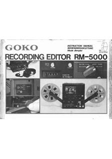 Goko Editor RM 5000 manual. Camera Instructions.